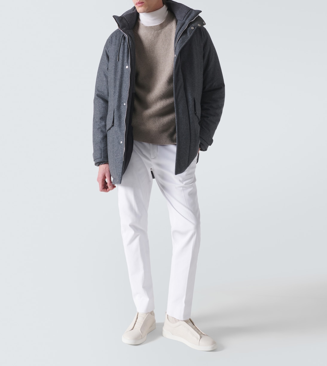 Triple Stitch leather sneakers | Zegna