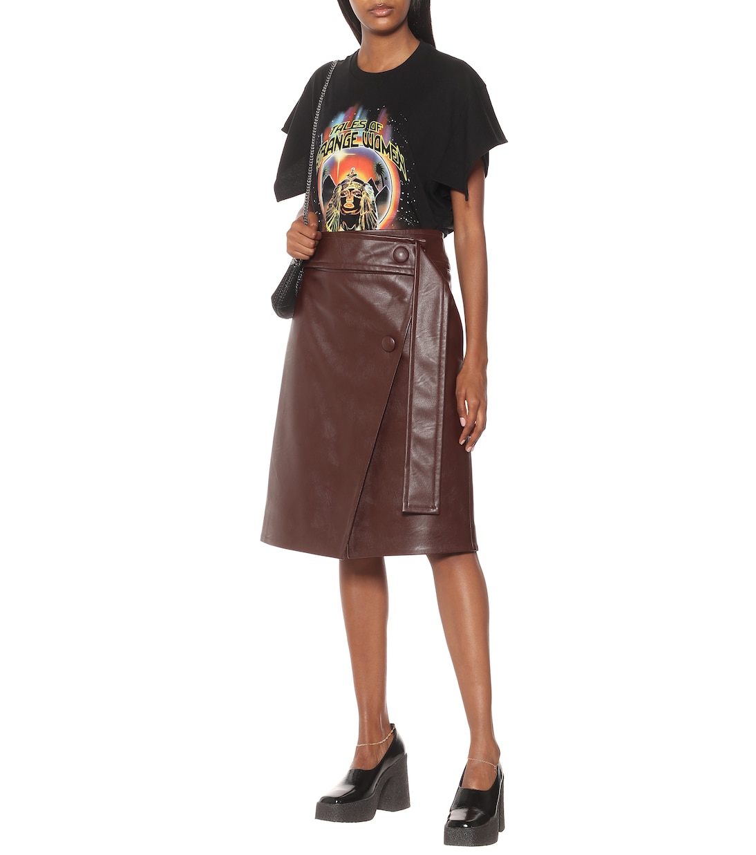 Jupe portefeuille midi à taille haute | Stella McCartney
