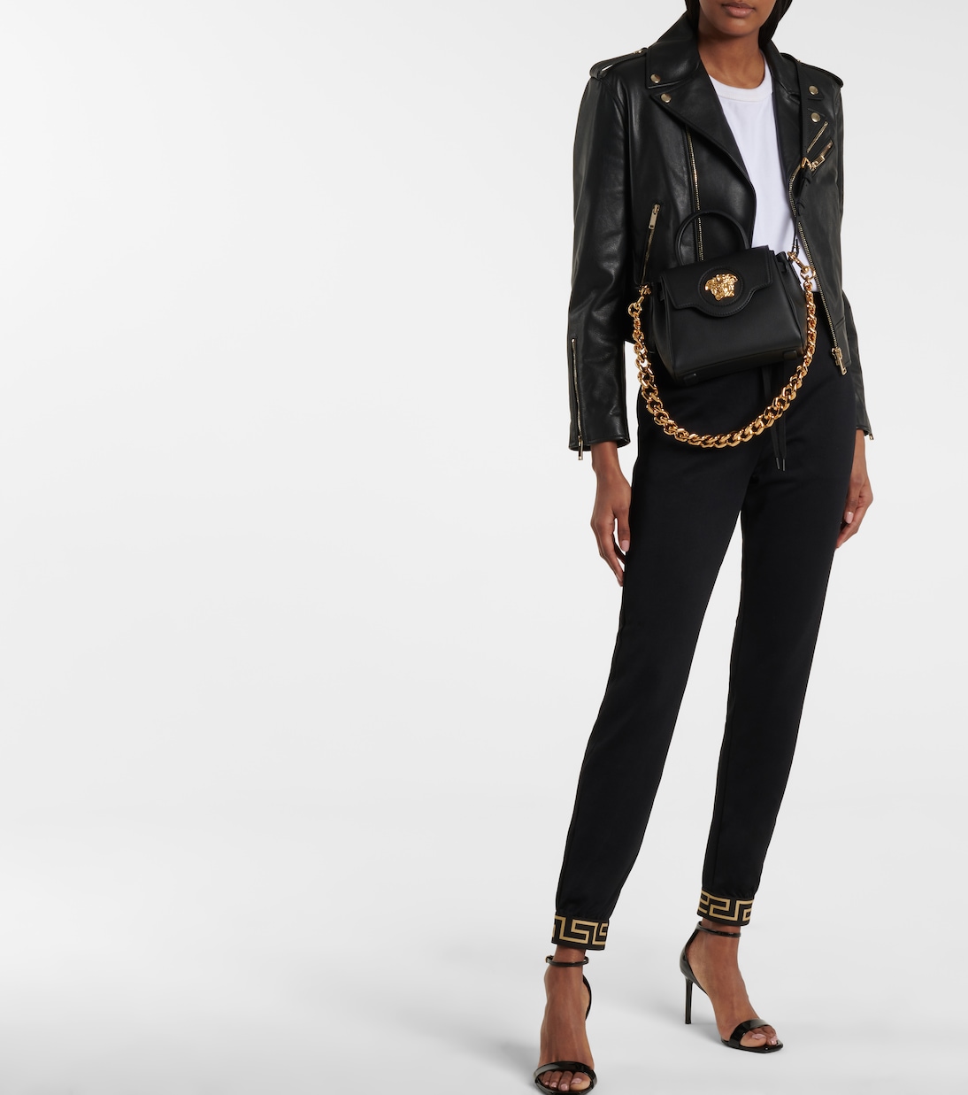 Medusa leather tote bag best sale