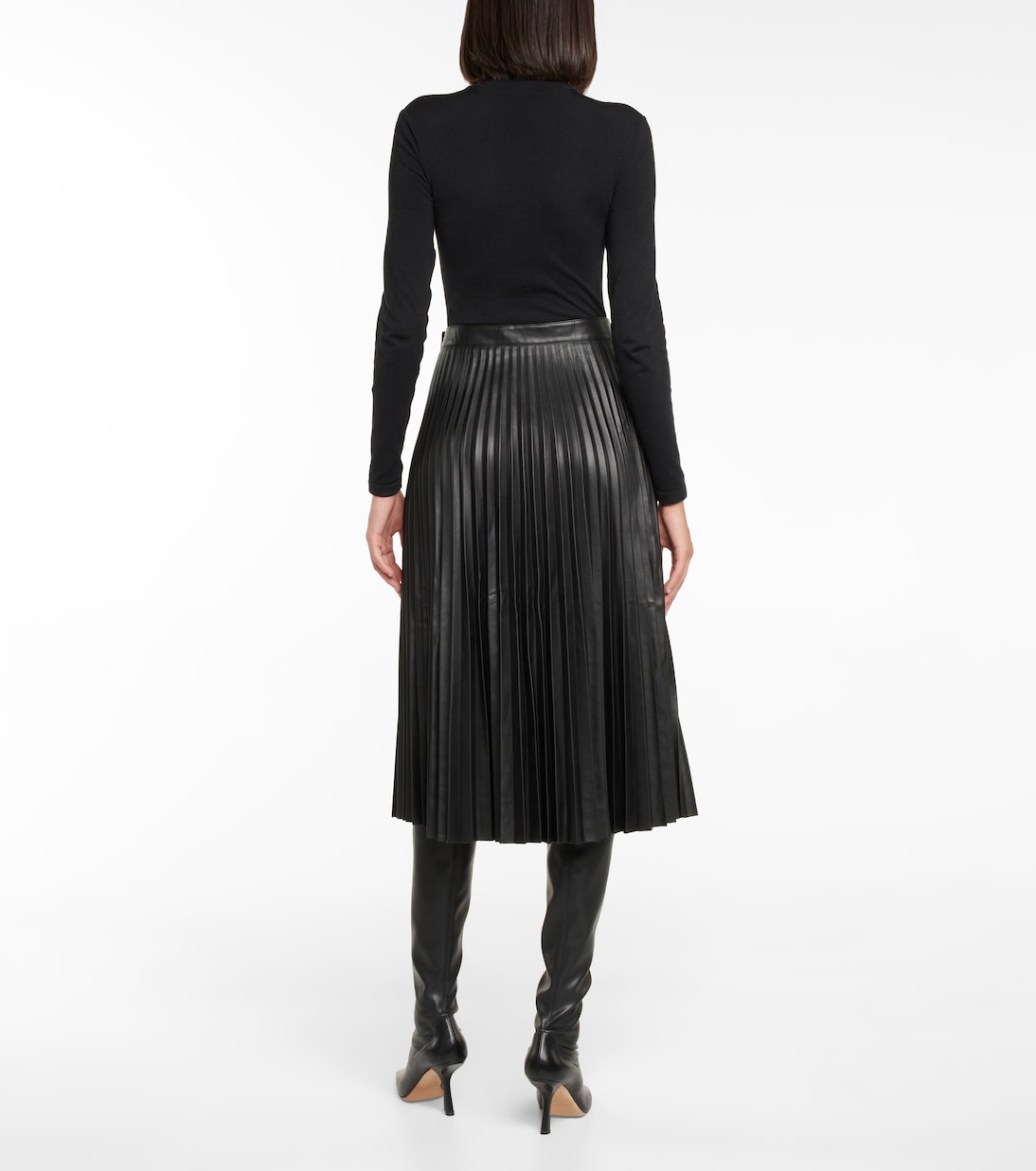Jupe midi White Label en cuir synthétique | Proenza Schouler