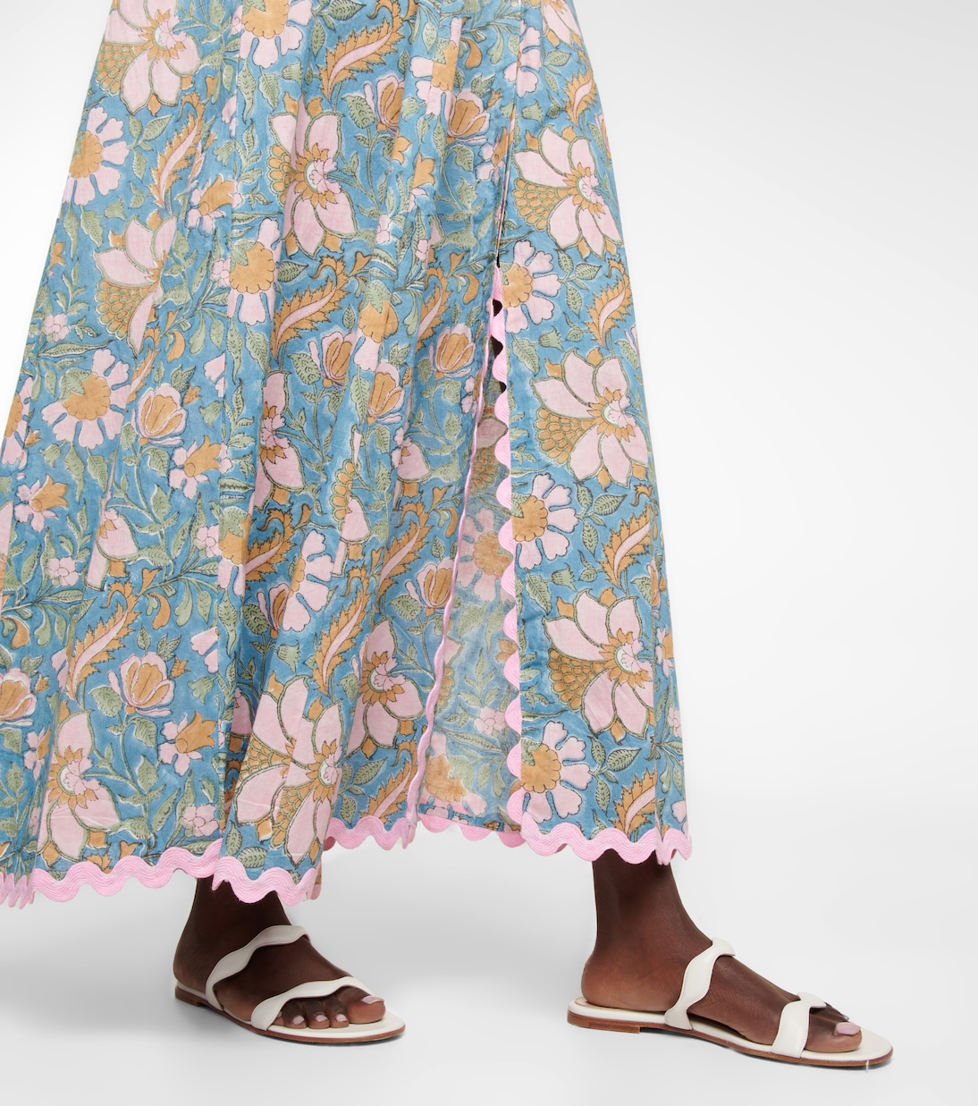 Floral cotton shirt maxi dress | Juliet Dunn