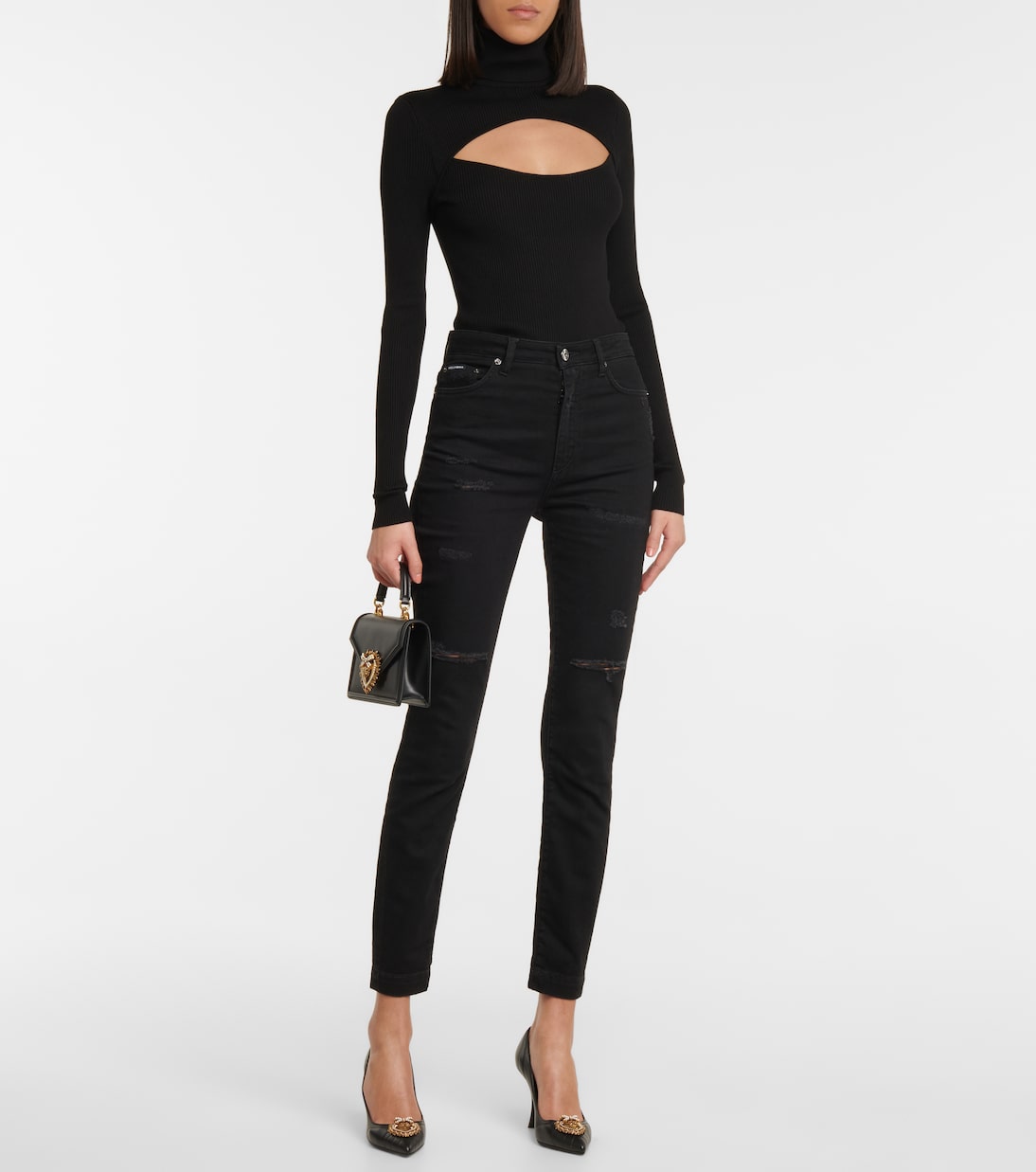 Rollkragenpullover aus Rippstrick | Dolce&Gabbana