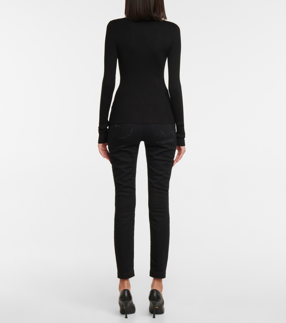 Rollkragenpullover aus Rippstrick | Dolce&Gabbana