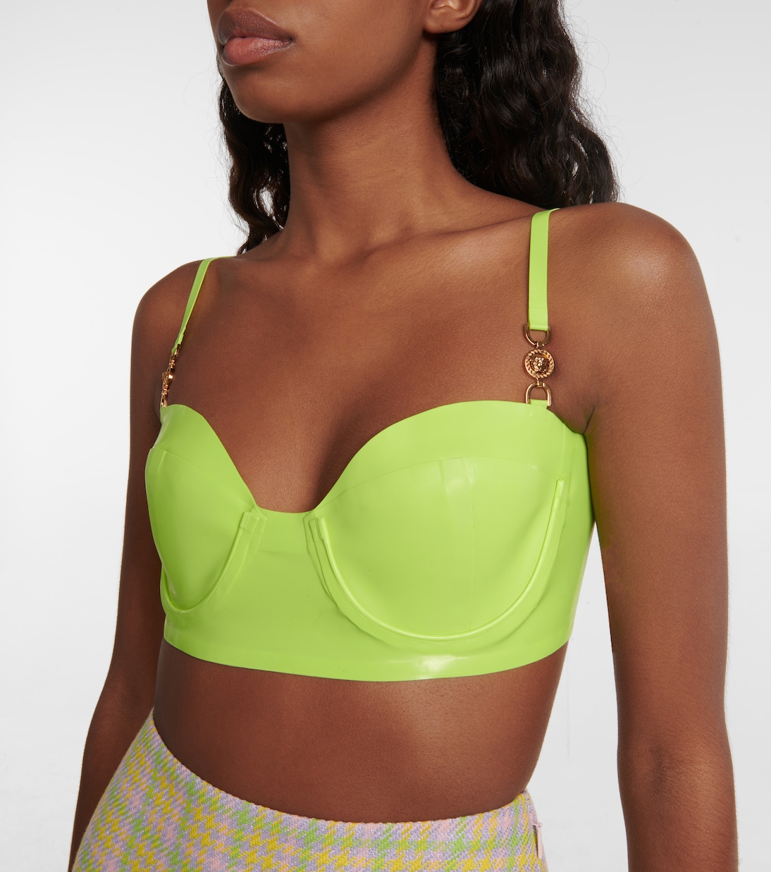 Medusa latex bralette | Versace