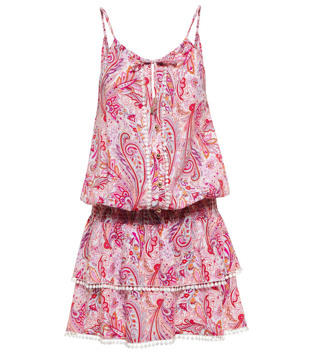 Minikleid Rosa mit Paisley-Muster | Melissa Odabash