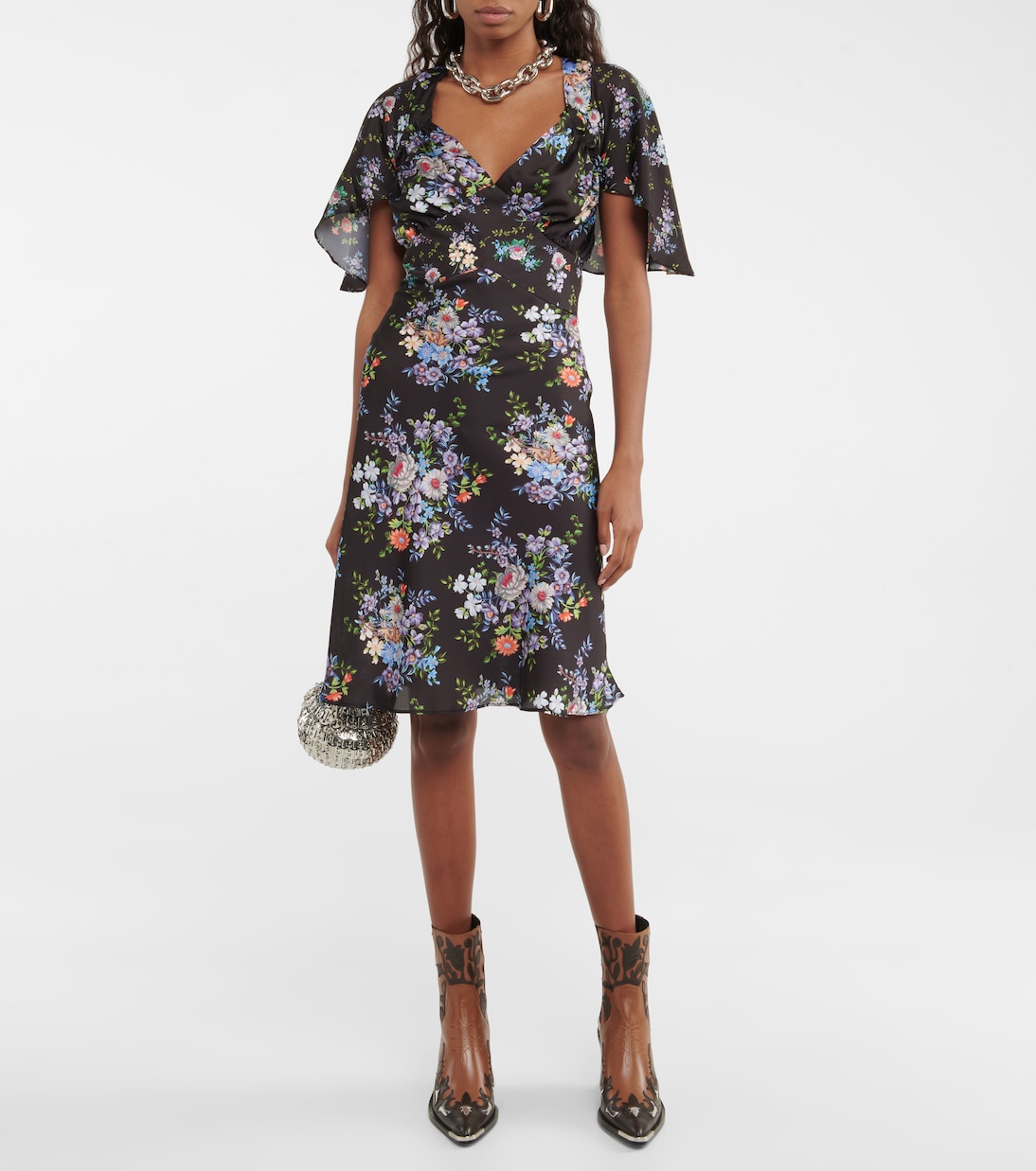 Midikleid aus Satin | Rabanne