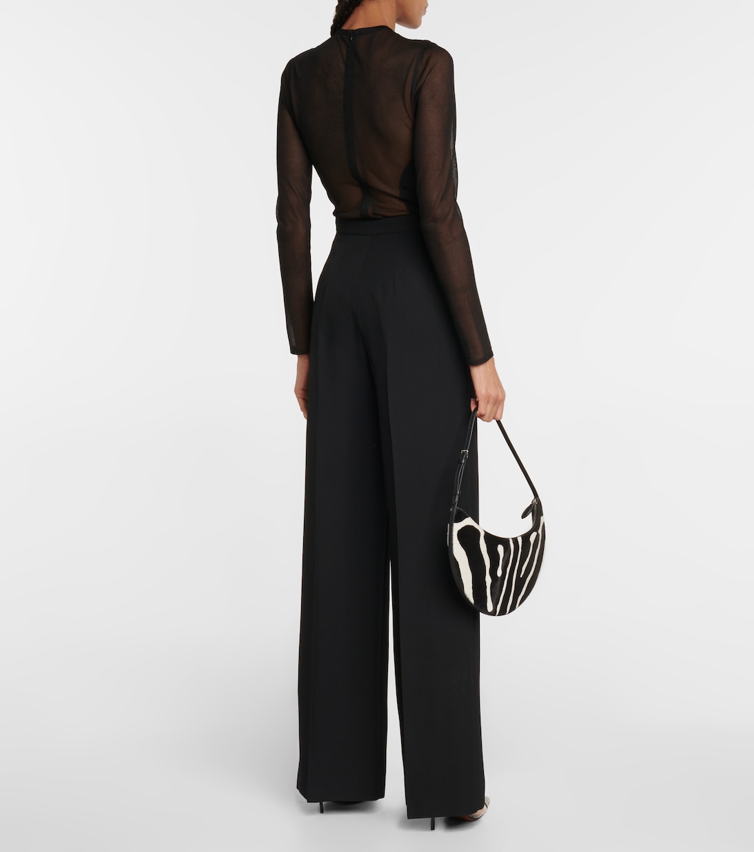 Pantaloni in lana a gamba larga | Alaïa
