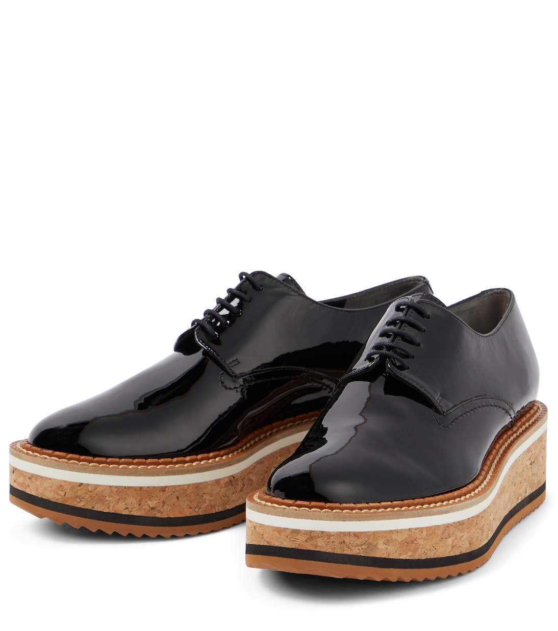 Plateau-Schnürschuhe Brook aus Lackleder | Clergerie