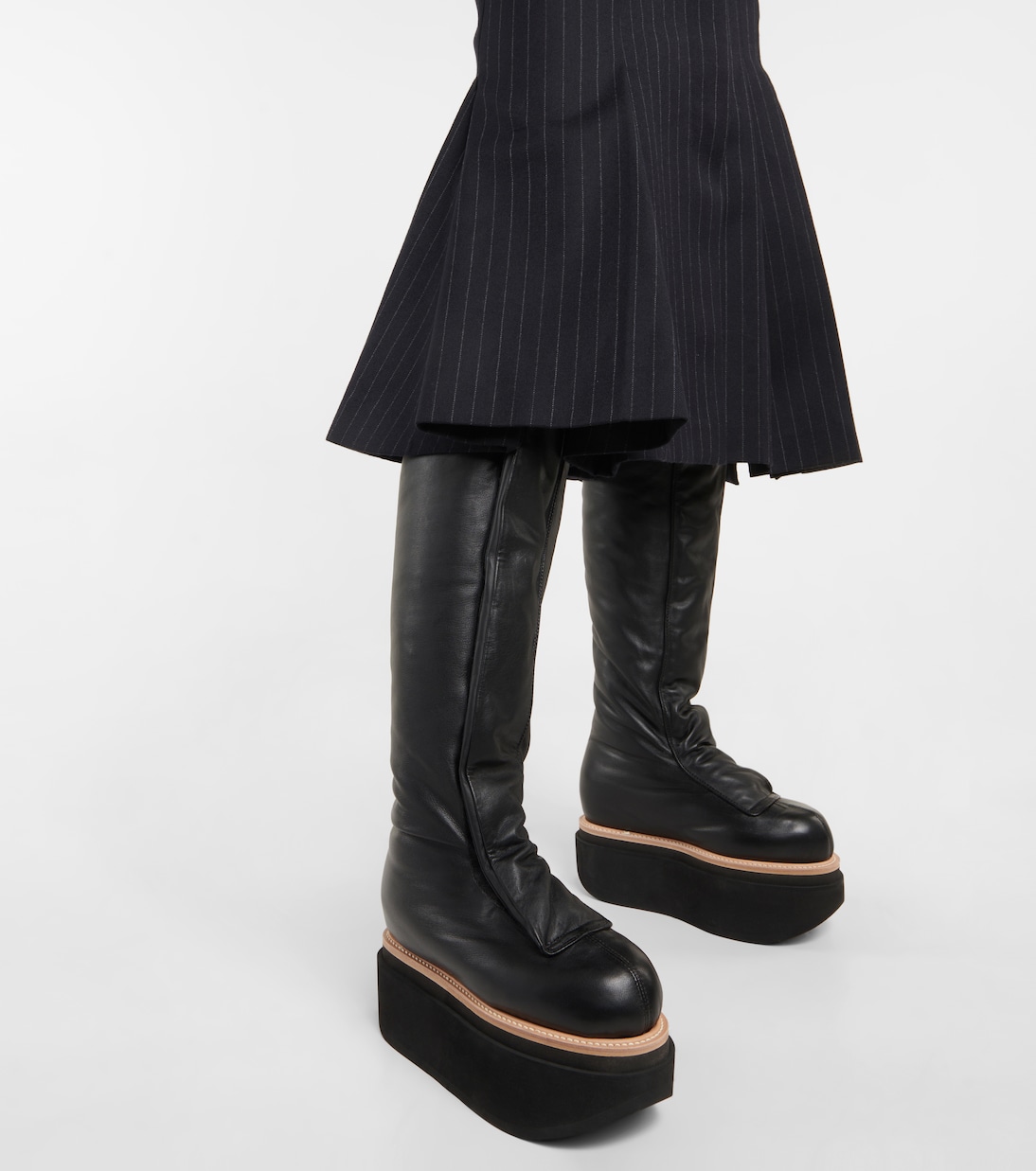 Botas mosqueteras de piel con plataforma | Sacai