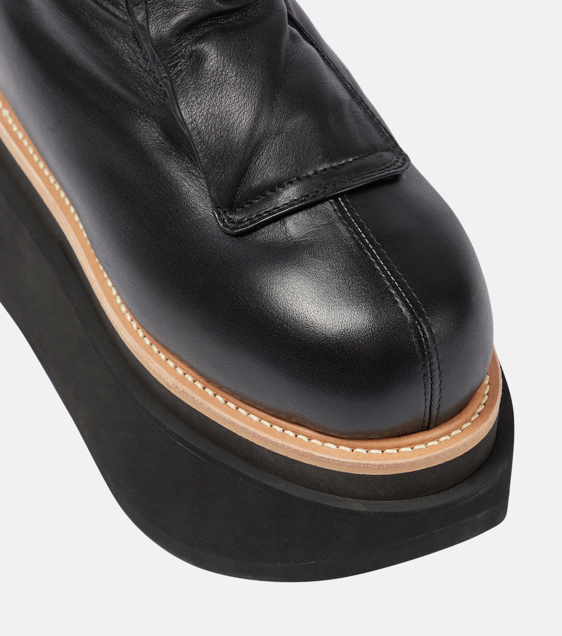 Botas mosqueteras de piel con plataforma | Sacai