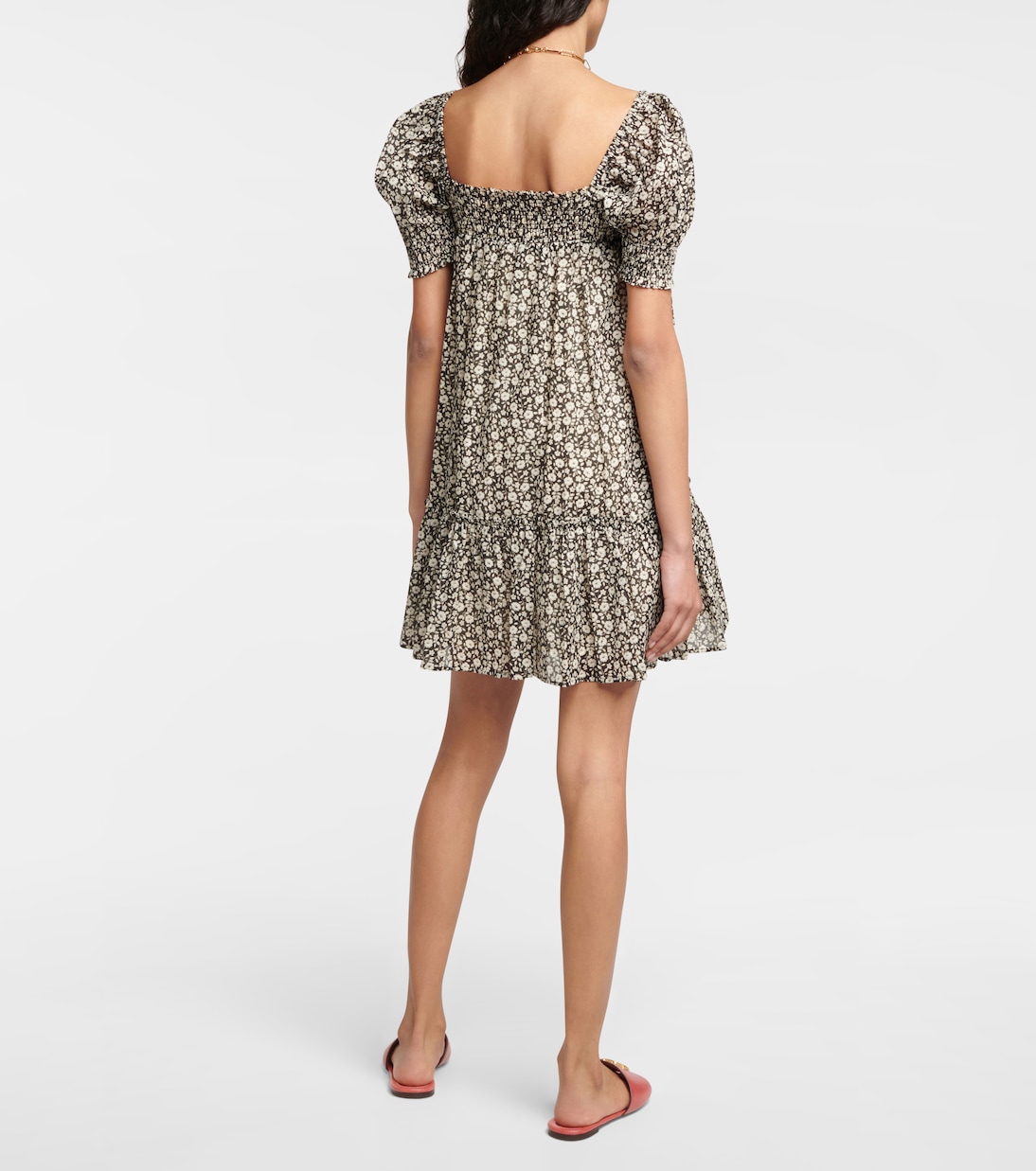Vestido corto blusón floral | Tory Burch