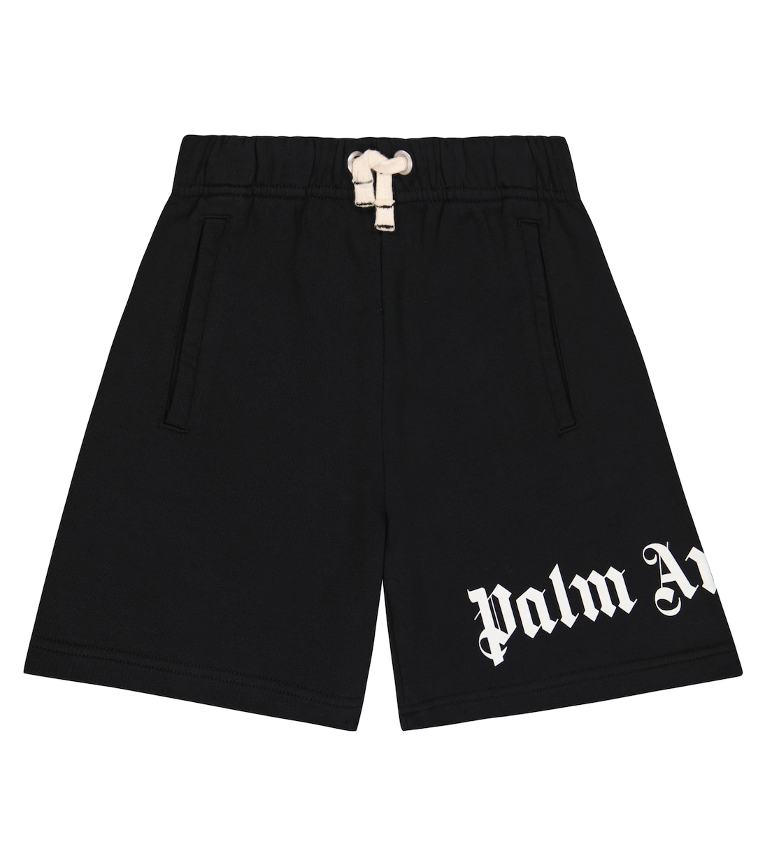 Shorts in jersey di cotone con logo | Palm Angels Kids