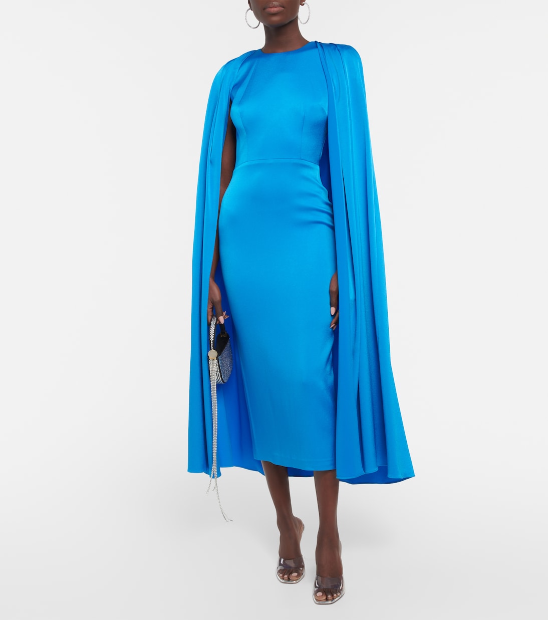 Vestido midi Beckett de crepé satén | Alex Perry