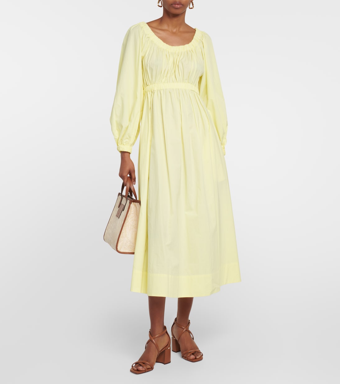 Helena gathered cotton midi dress | Ulla Johnson