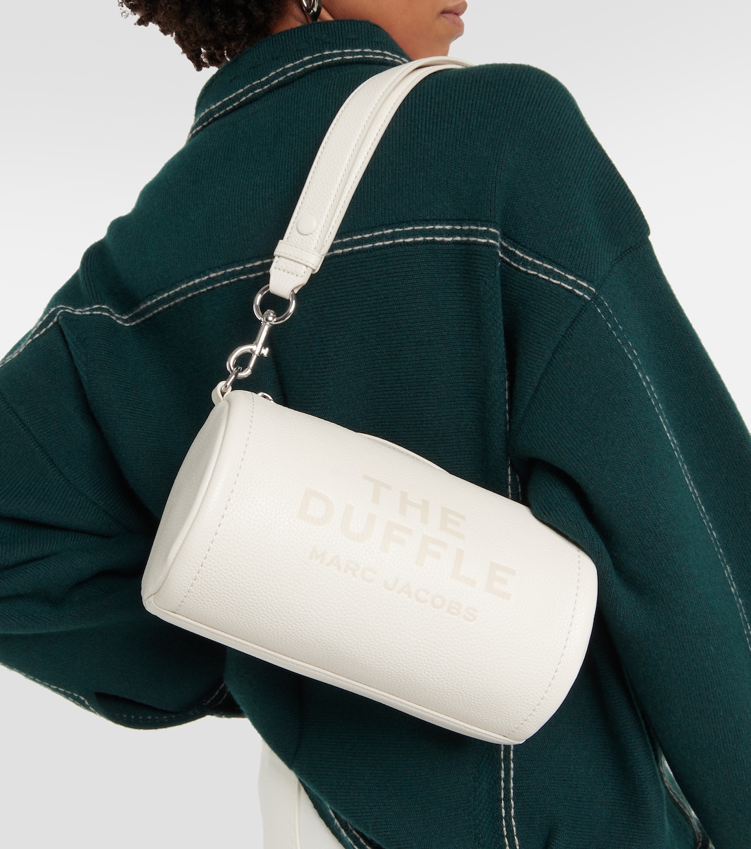 The Duffle leather shoulder bag in white - Marc Jacobs