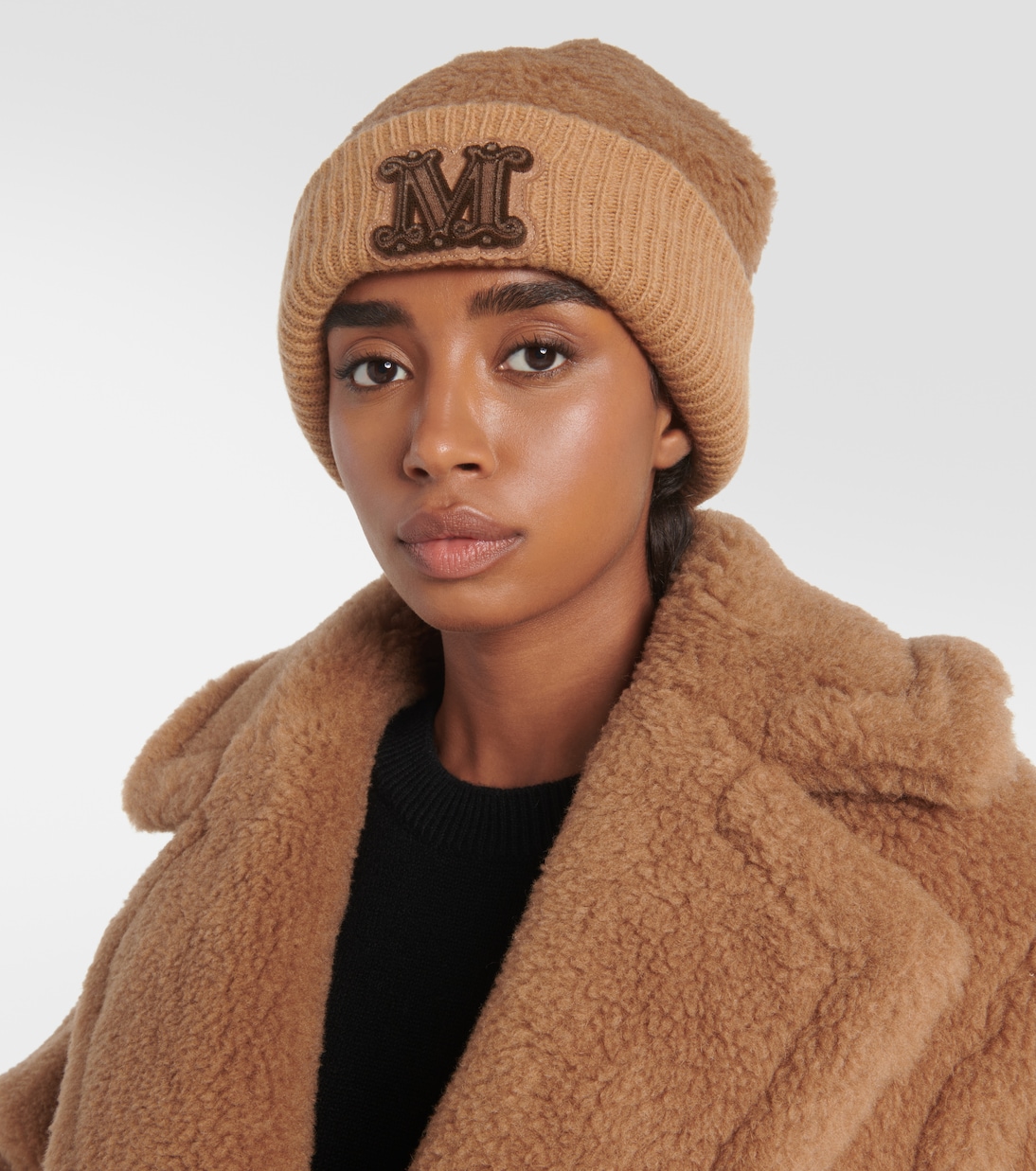 Fida camel and silk beanie | Max Mara