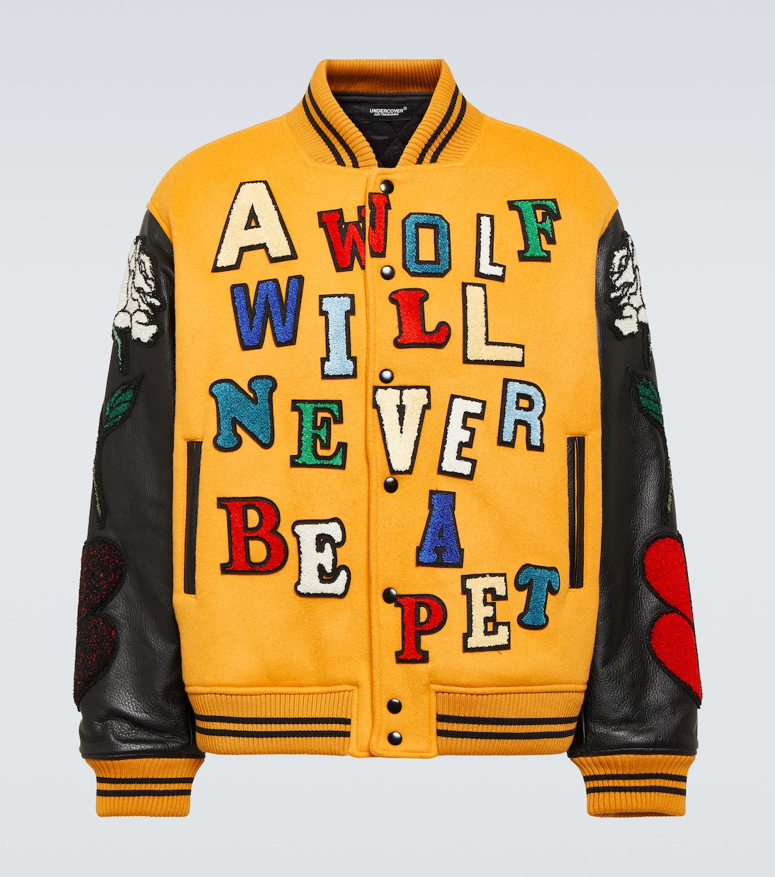 Appliqué wool-blend varsity jacket | Undercover
