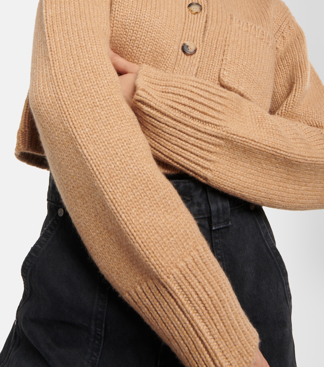 Cárdigan Lavan de cachemir cropped | Khaite