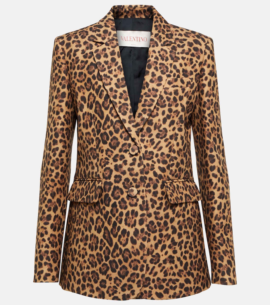 Leopard-print Crêpe Couture blazer | Valentino