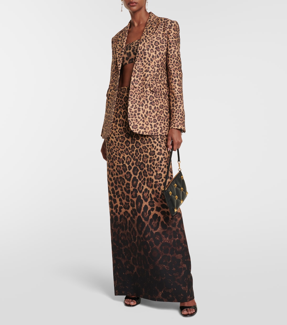 Leopard-print Crêpe Couture blazer | Valentino