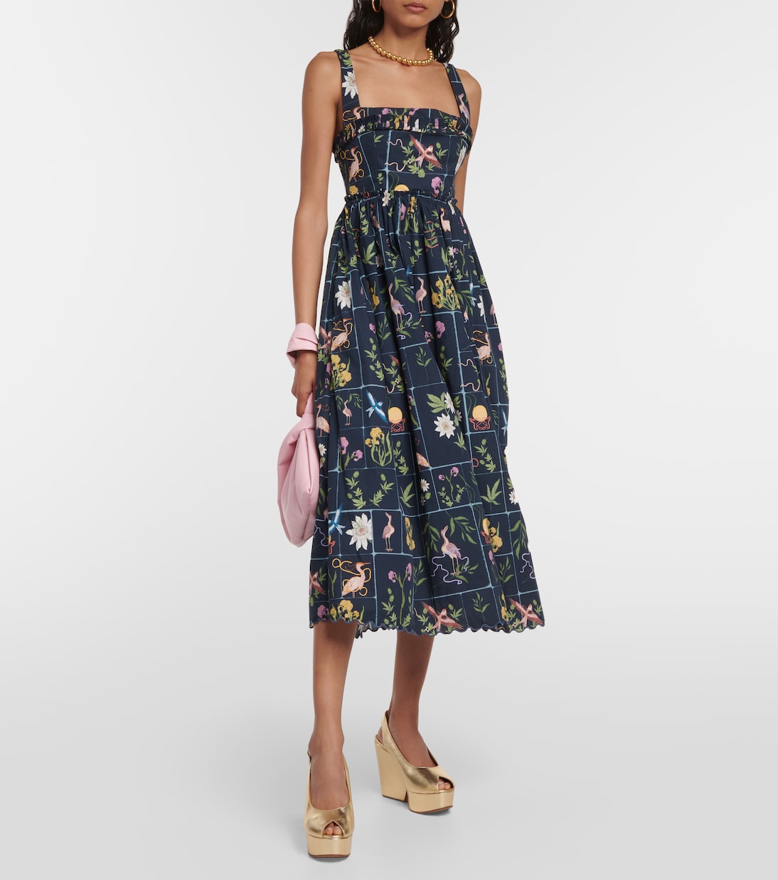 Robe midi Barbara Paraíso en coton | Agua by Agua Bendita