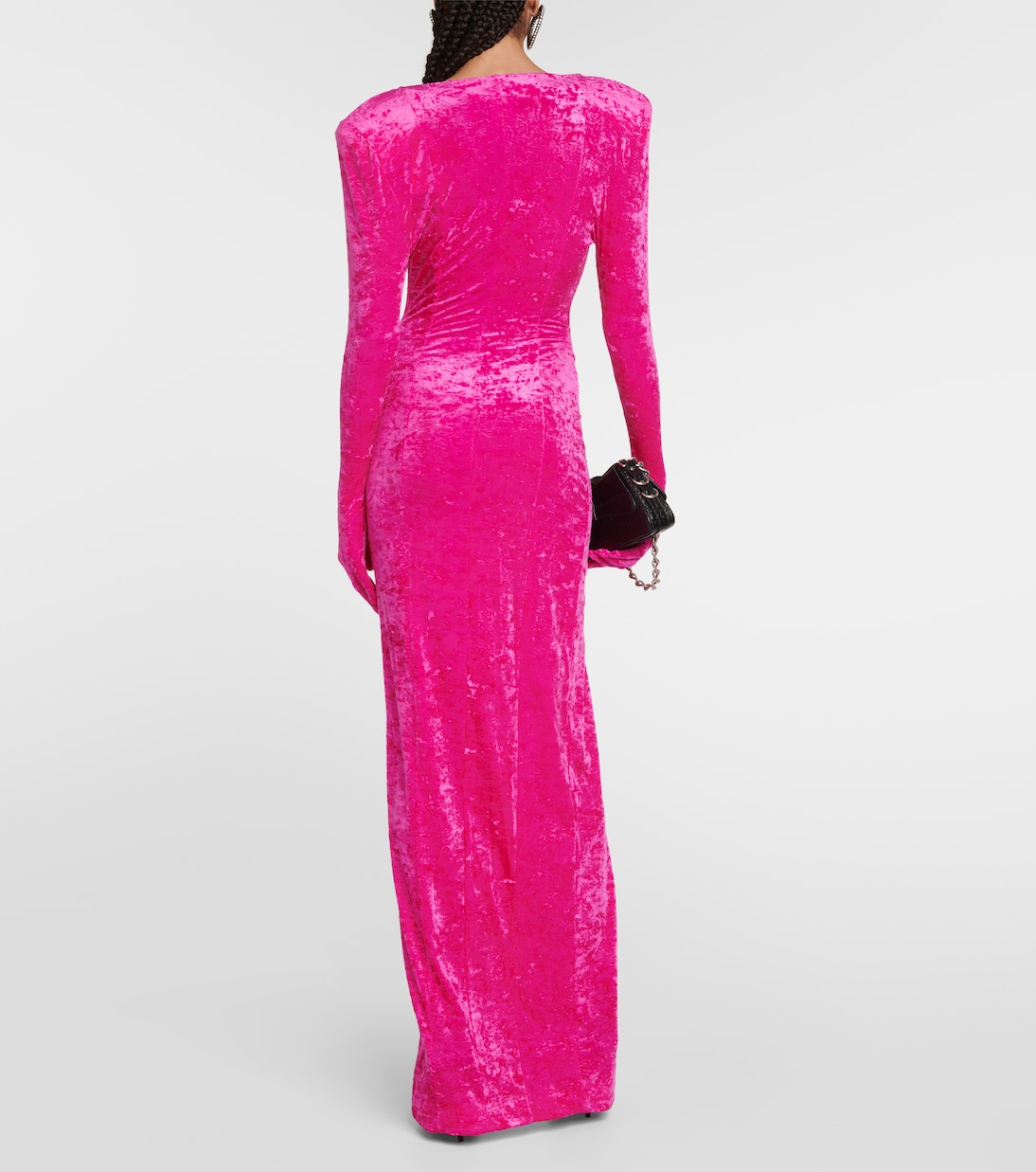 Diva gloves velvet maxi dress | Vetements