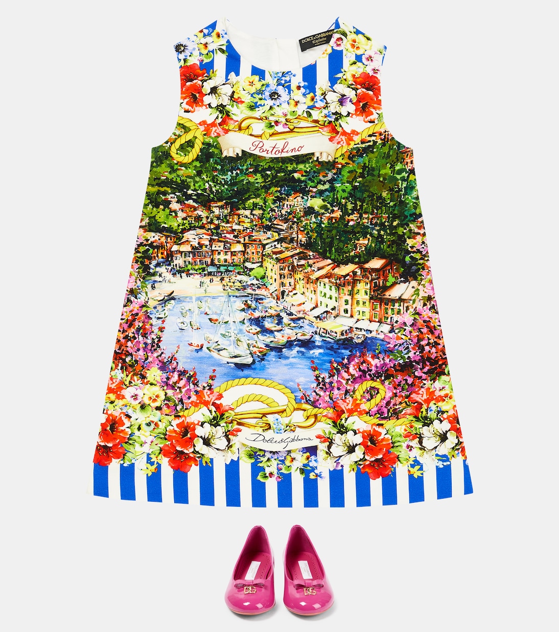 Kleid Portofino aus einem Baumwollgemisch | Dolce&Gabbana Kids