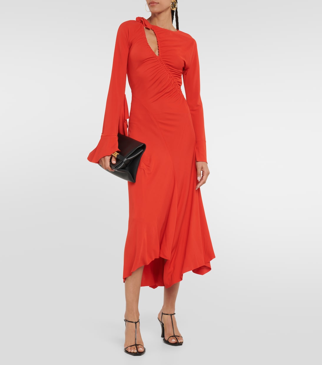 Abito midi in jersey con cut-out | Victoria Beckham