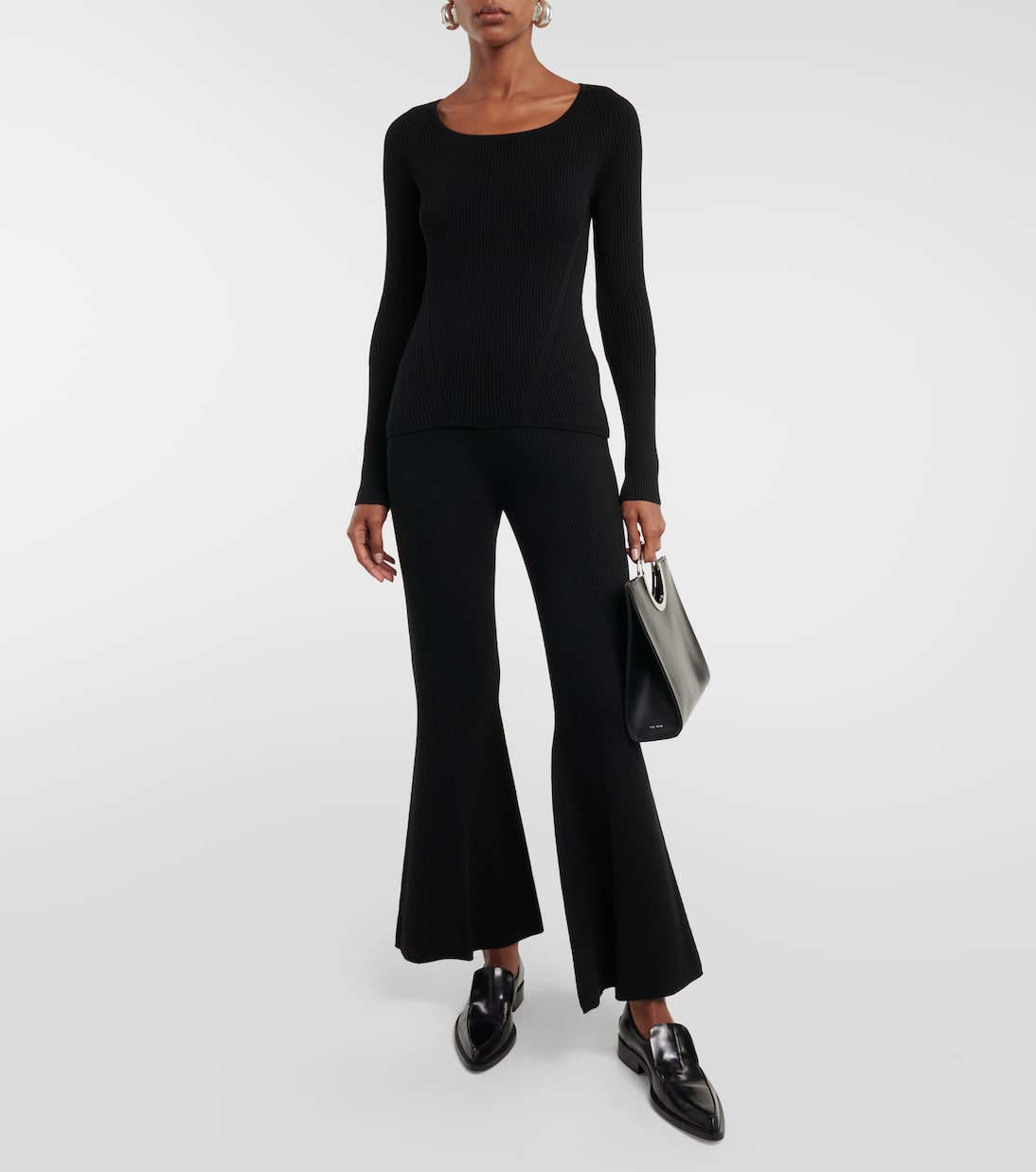 Pantalon évasé en laine mélangée | Joseph