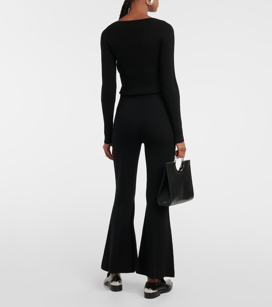 Pantalon évasé en laine mélangée | Joseph