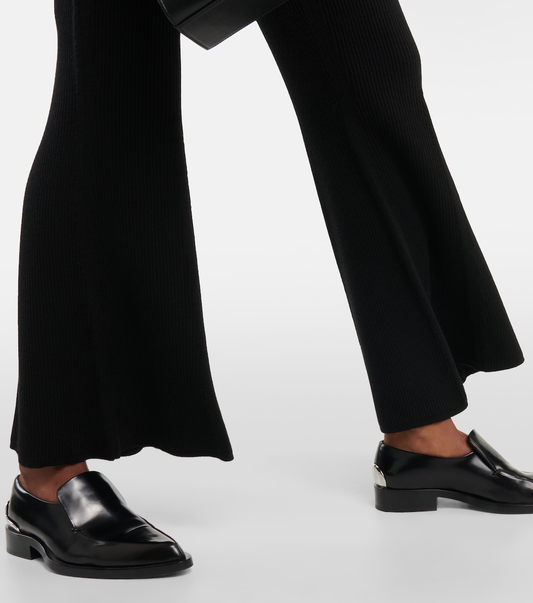 Pantalon évasé en laine mélangée | Joseph