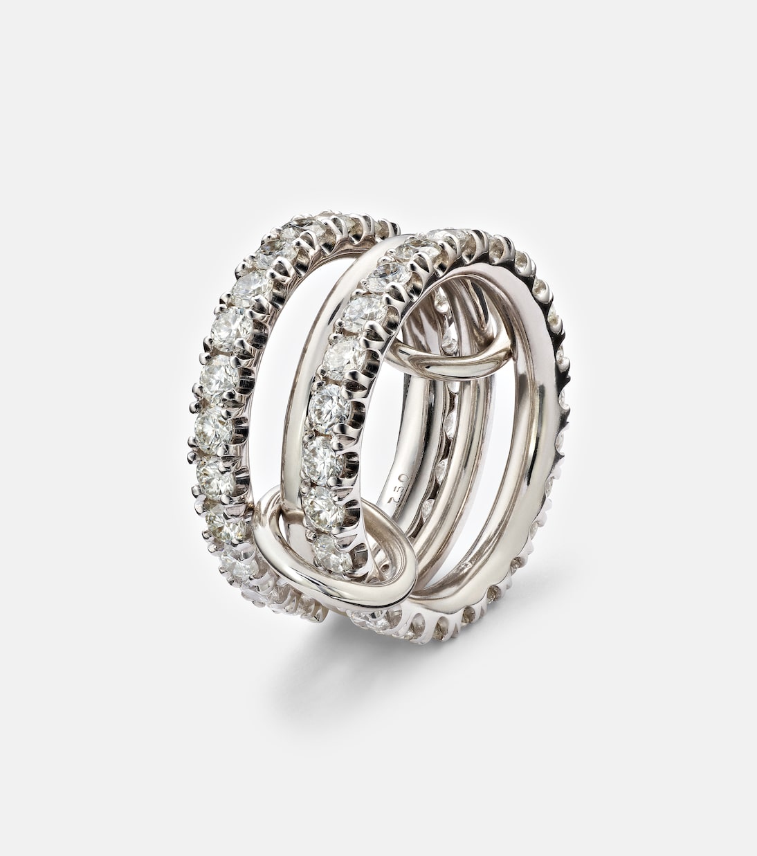 Anello in oro bianco 18kt SPINELLI KILCOLLIN con diamanti, modello Juno, per uno stile giovane e raffinato