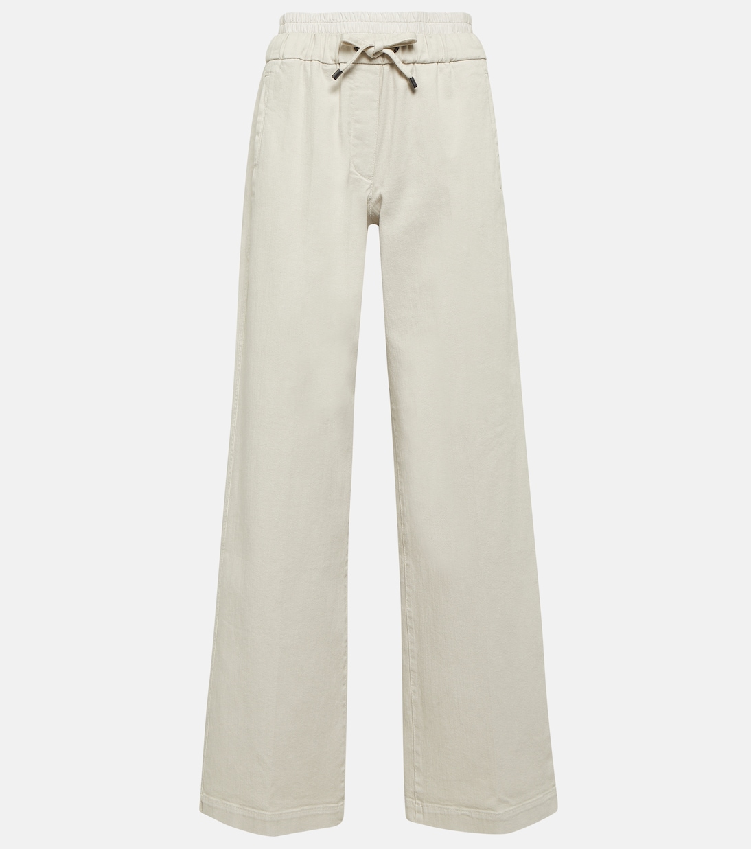 Jeans a gamba larga e vita alta | Brunello Cucinelli