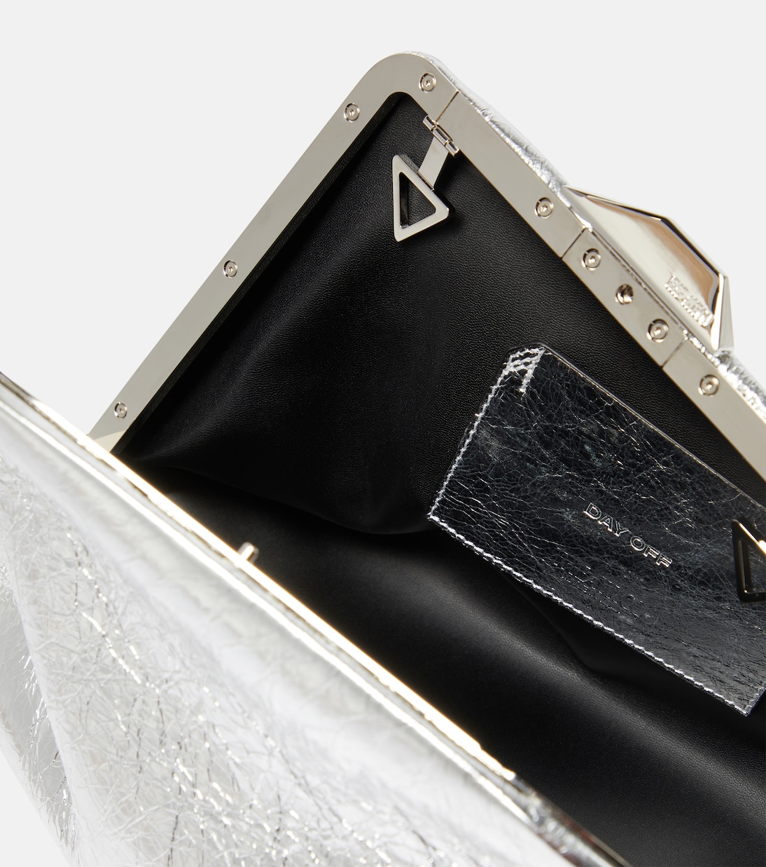 Borsa a spalla Day Off in pelle metallizzata | The Attico