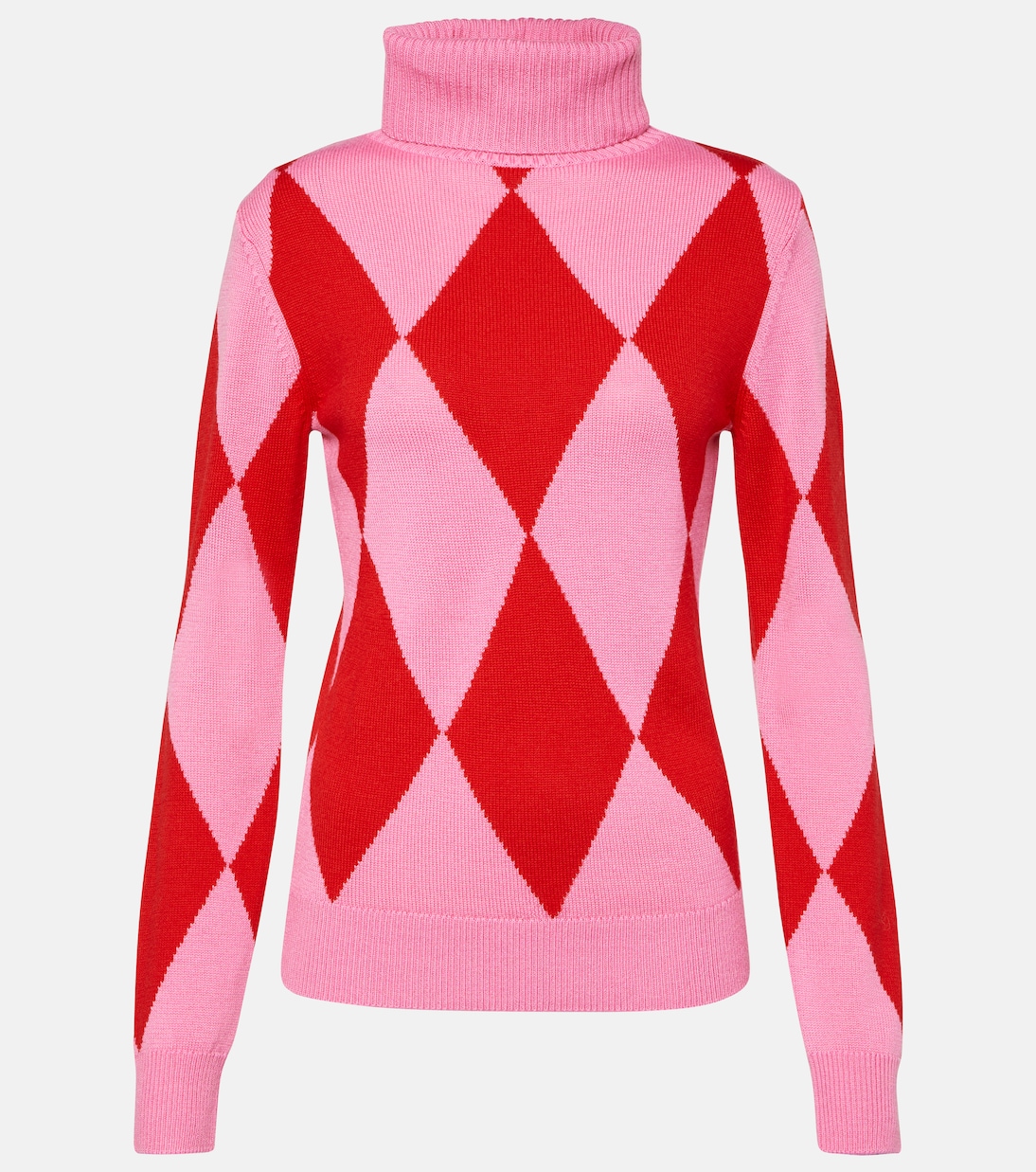 Intarsia wool turtleneck sweater | Perfect Moment