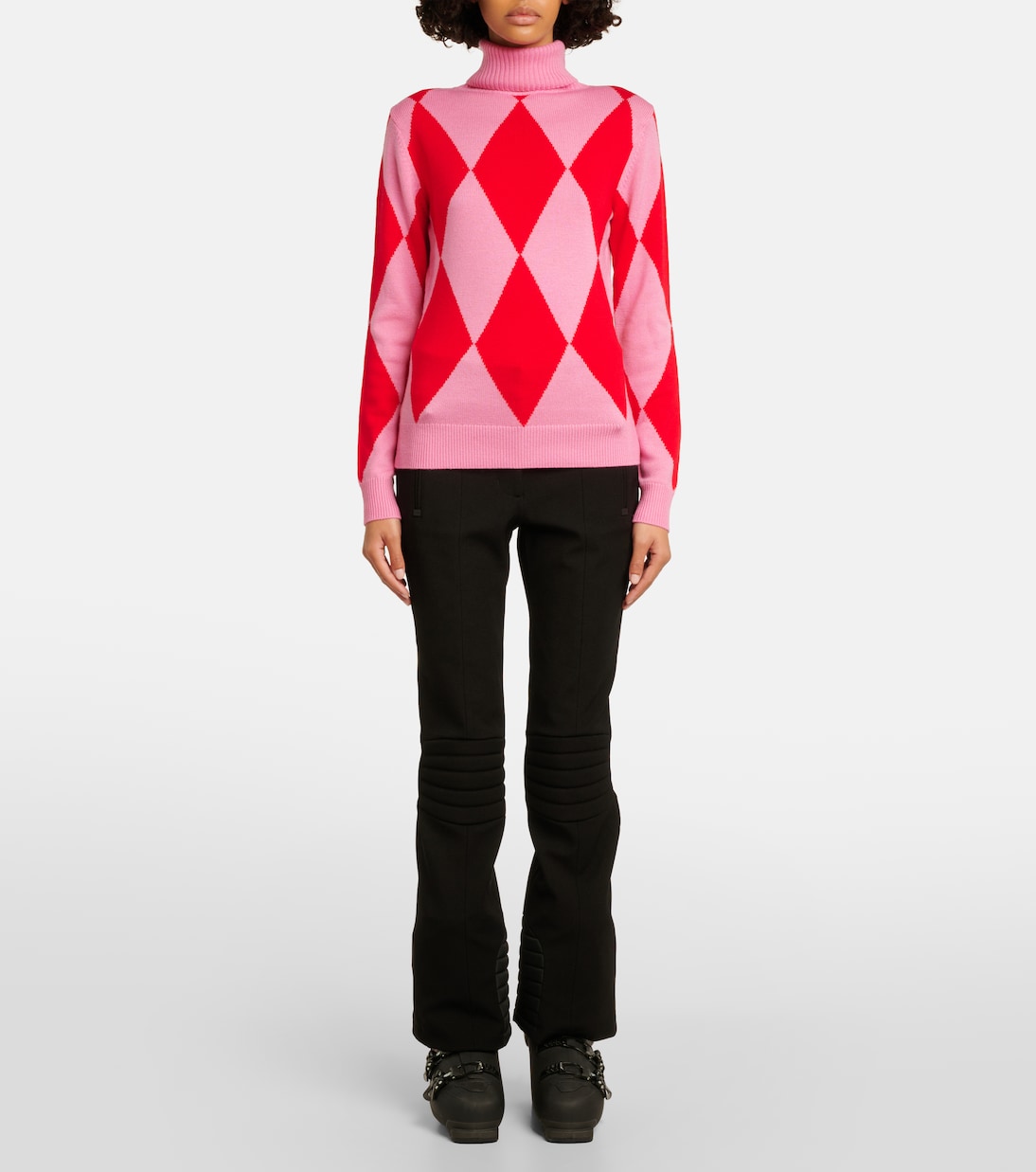 Intarsia wool turtleneck sweater | Perfect Moment