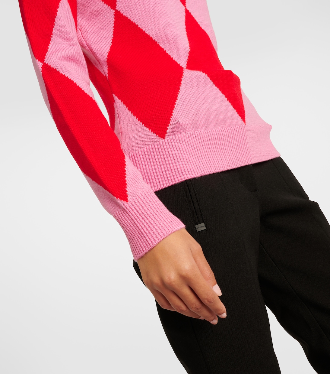 Intarsia wool turtleneck sweater | Perfect Moment