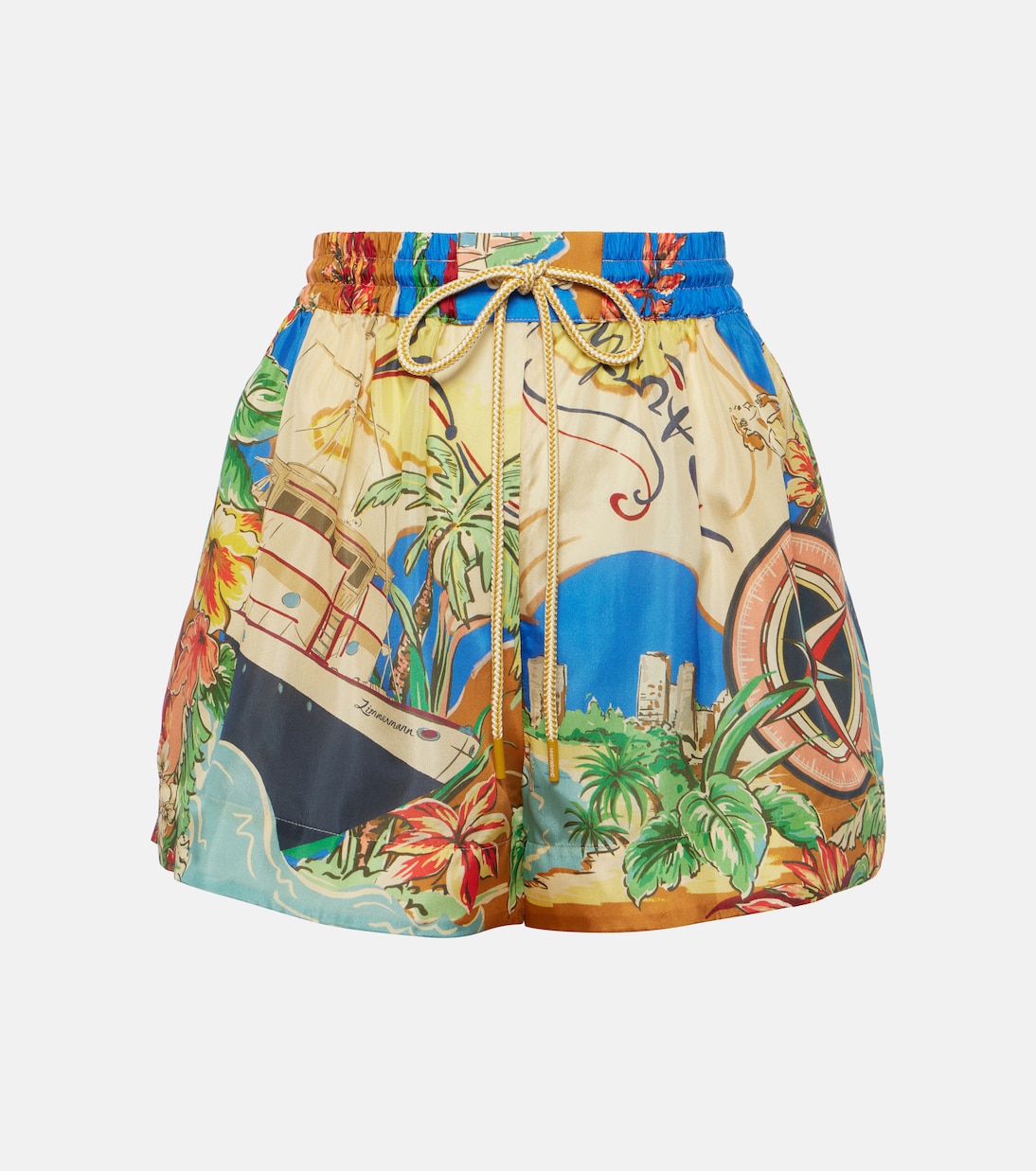Shorts Alight in seta con stampa | Zimmermann