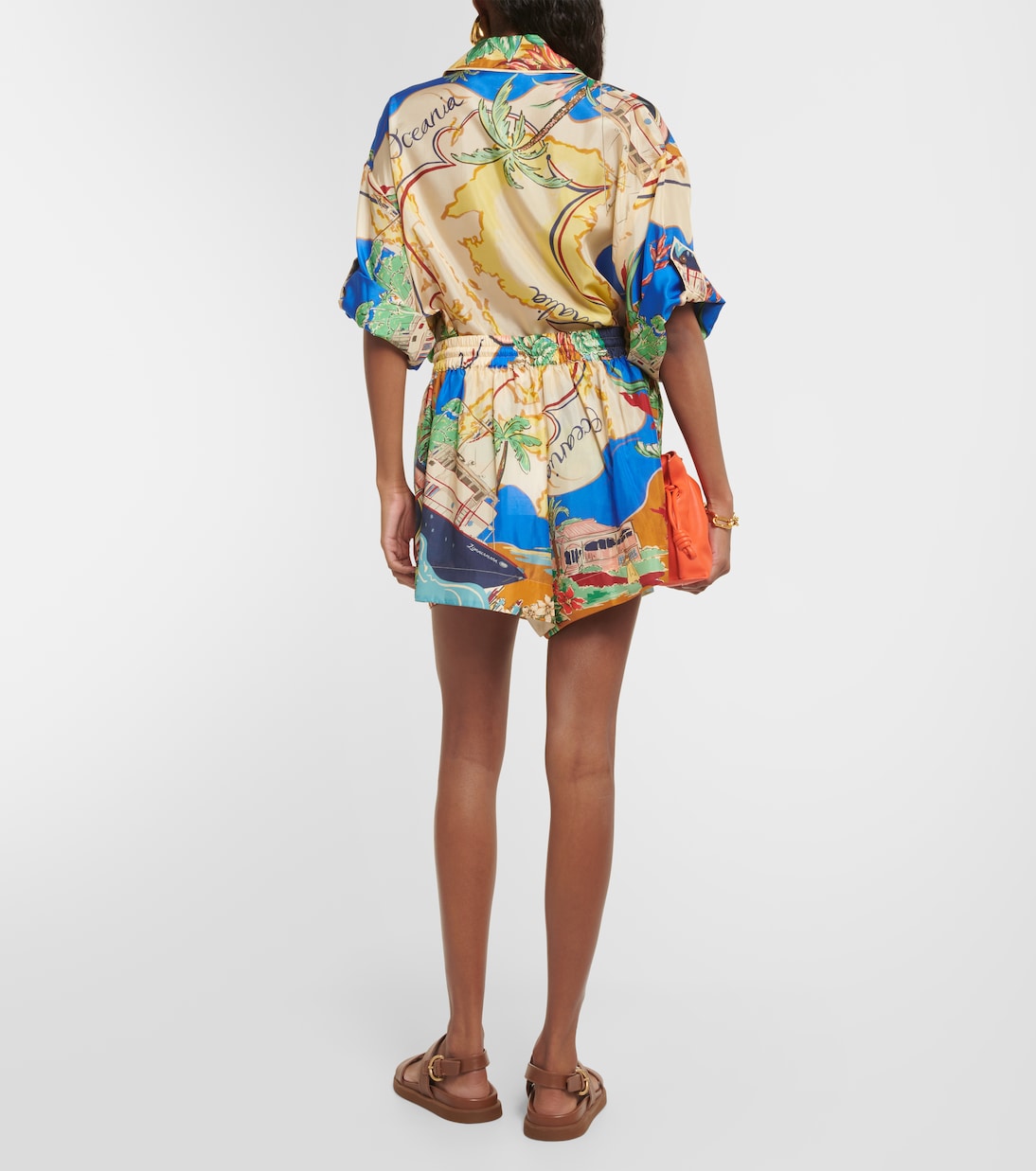Shorts Alight in seta con stampa | Zimmermann