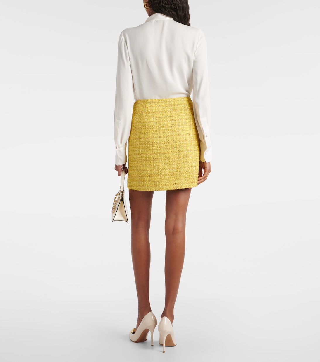 Mini-jupe VGold en tweed | Valentino