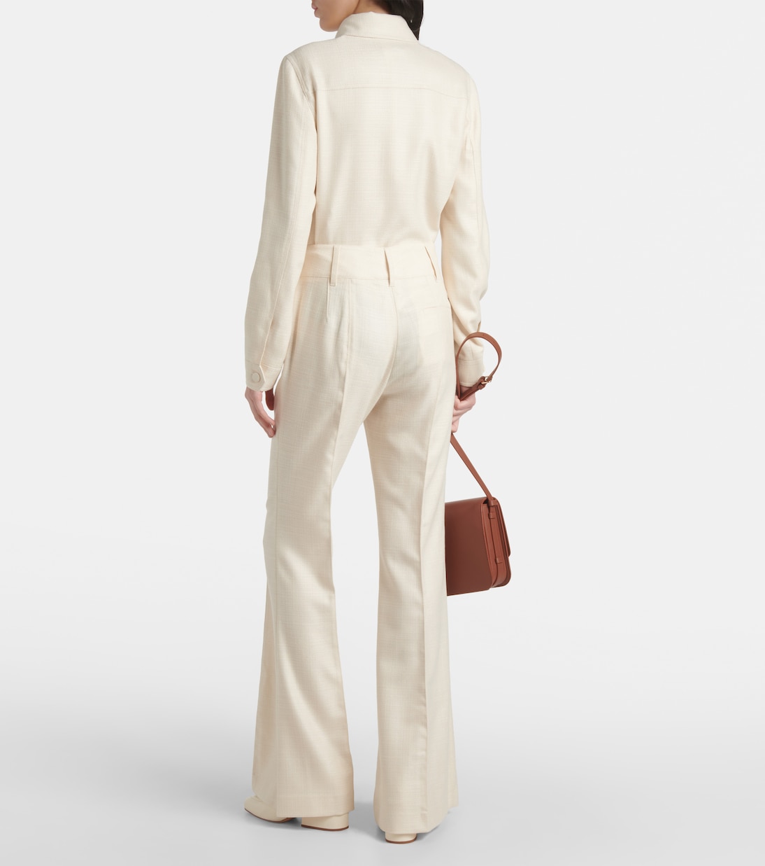 Pantalon évasé Rhein en laine et soie | Gabriela Hearst