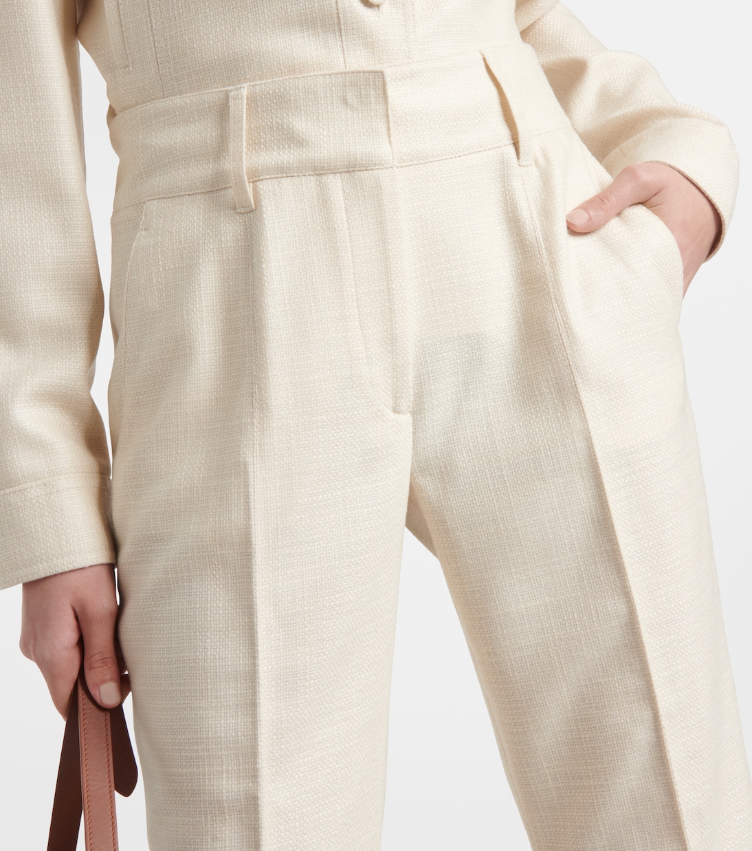 Pantalon évasé Rhein en laine et soie | Gabriela Hearst
