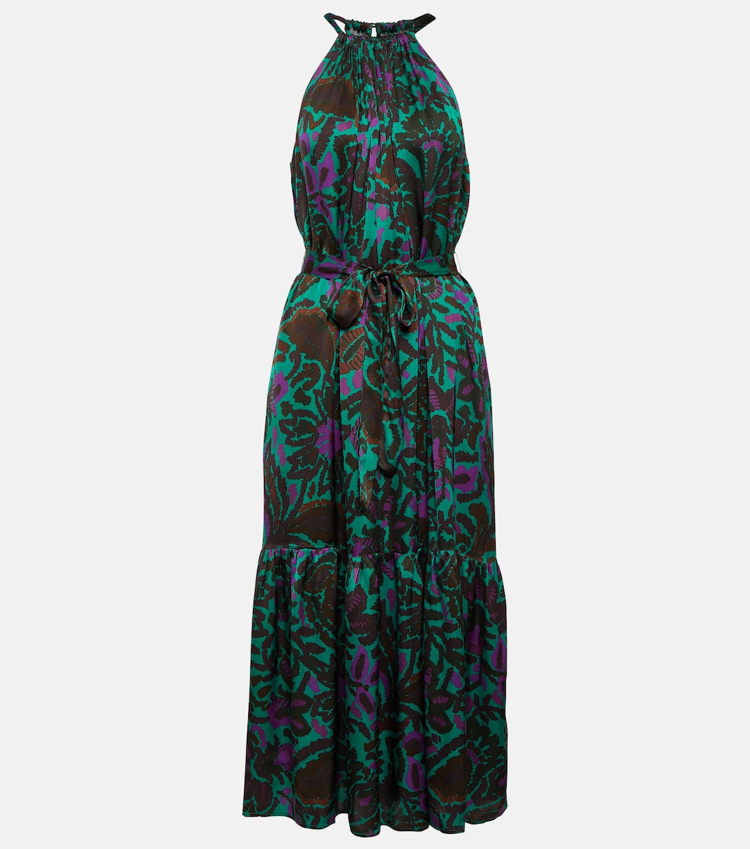 Vestido midi Kareese de satén estampado | Velvet