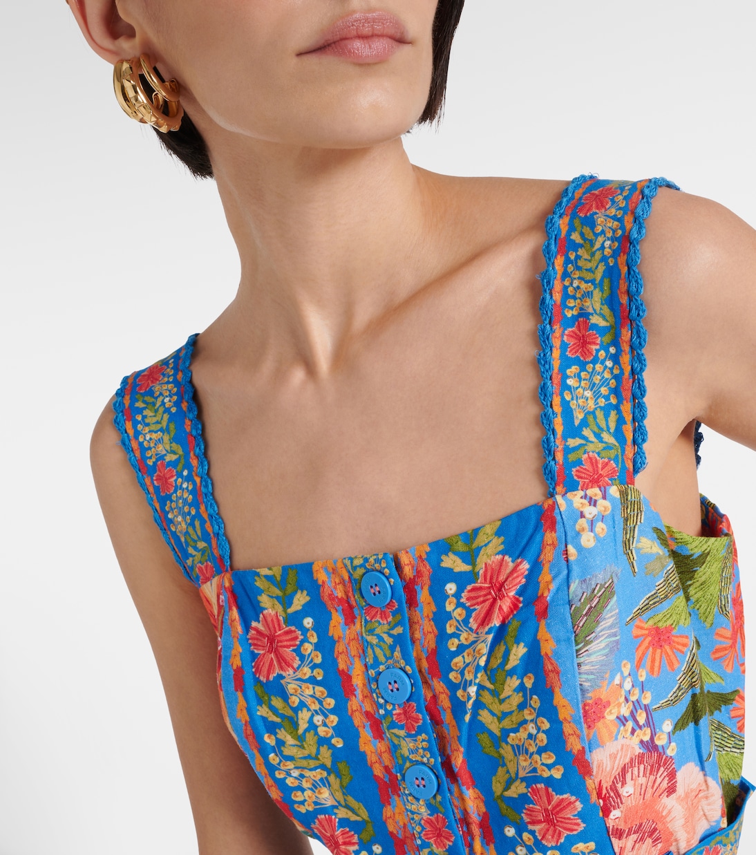 Combi-short Stiched Garden en lin | Farm Rio