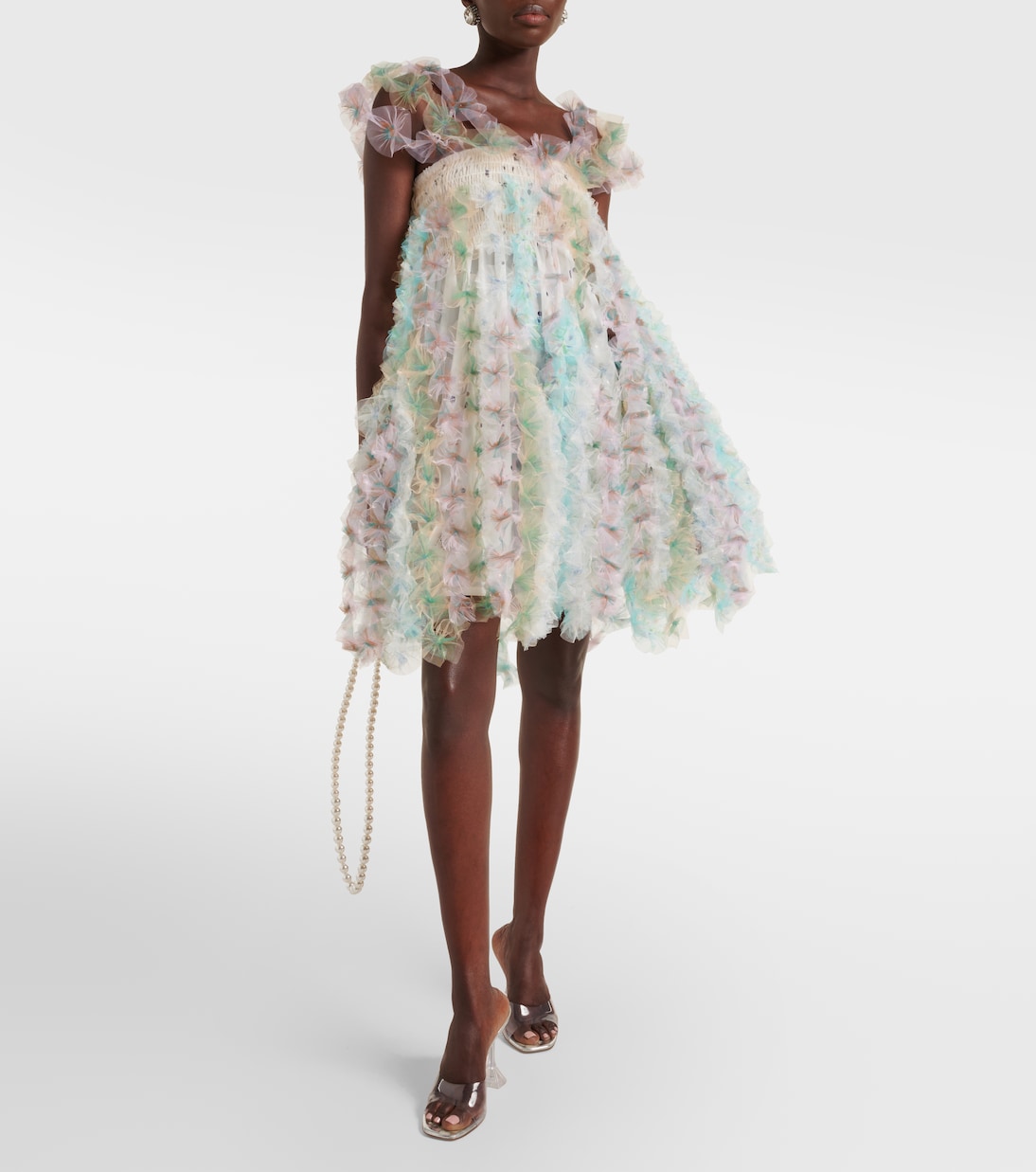 Floral off-shoulder midi dress | Susan Fang