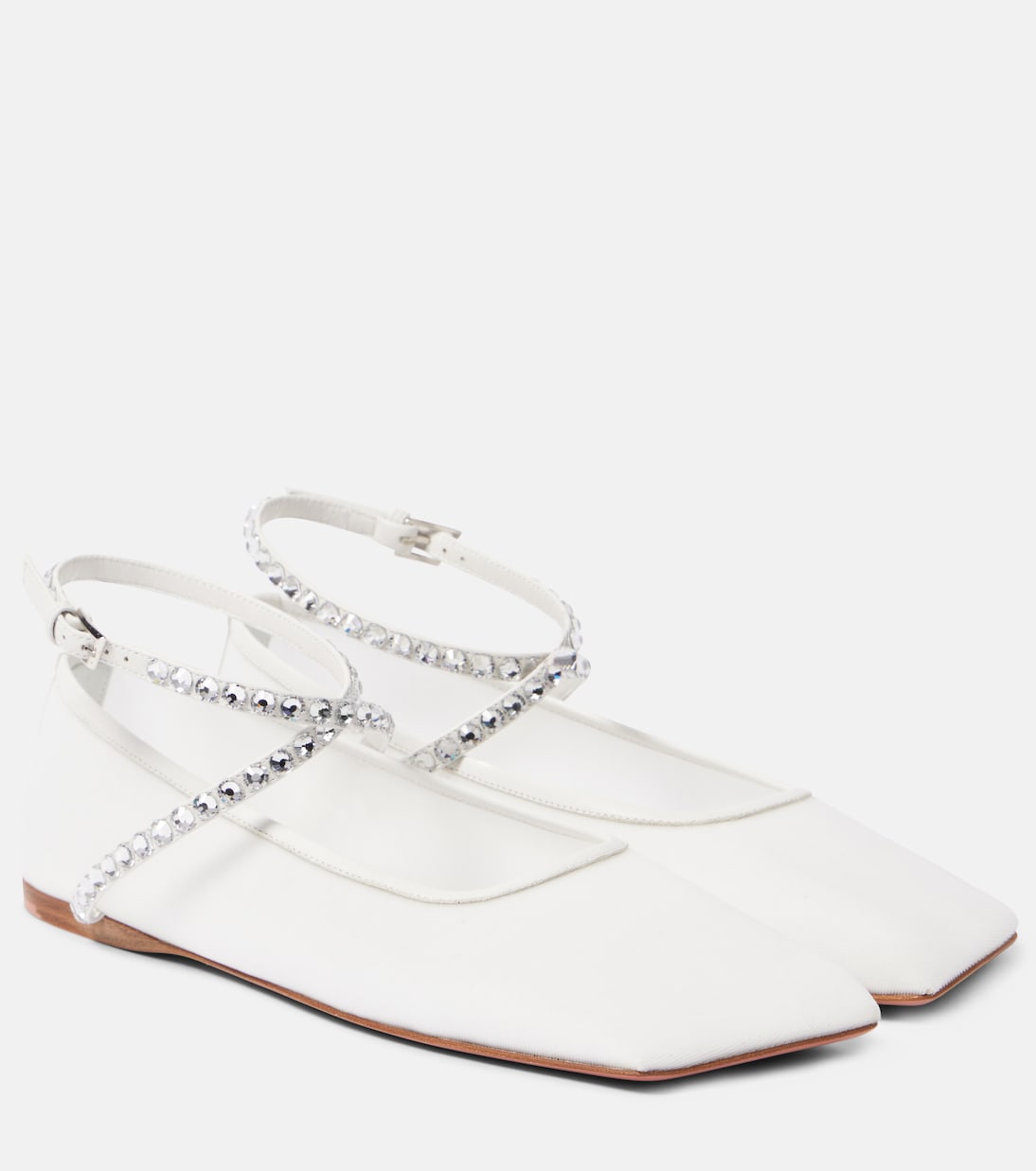 Verzierte Ballerinas Ane aus Mesh | Amina Muaddi