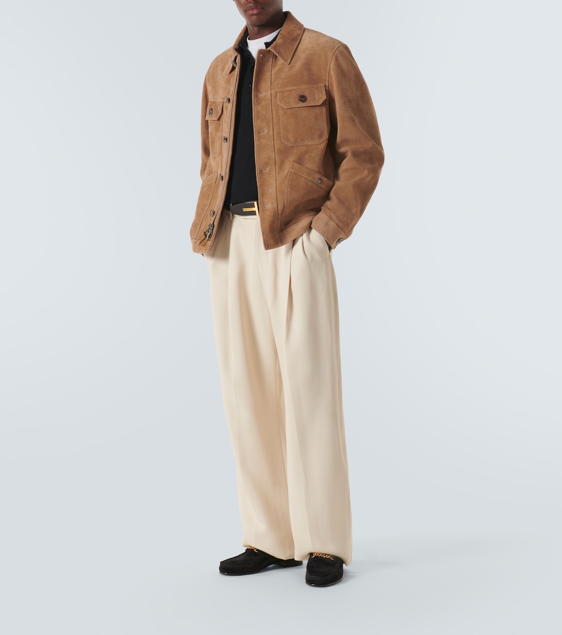 Mocassins York Chain en daim | Tom Ford