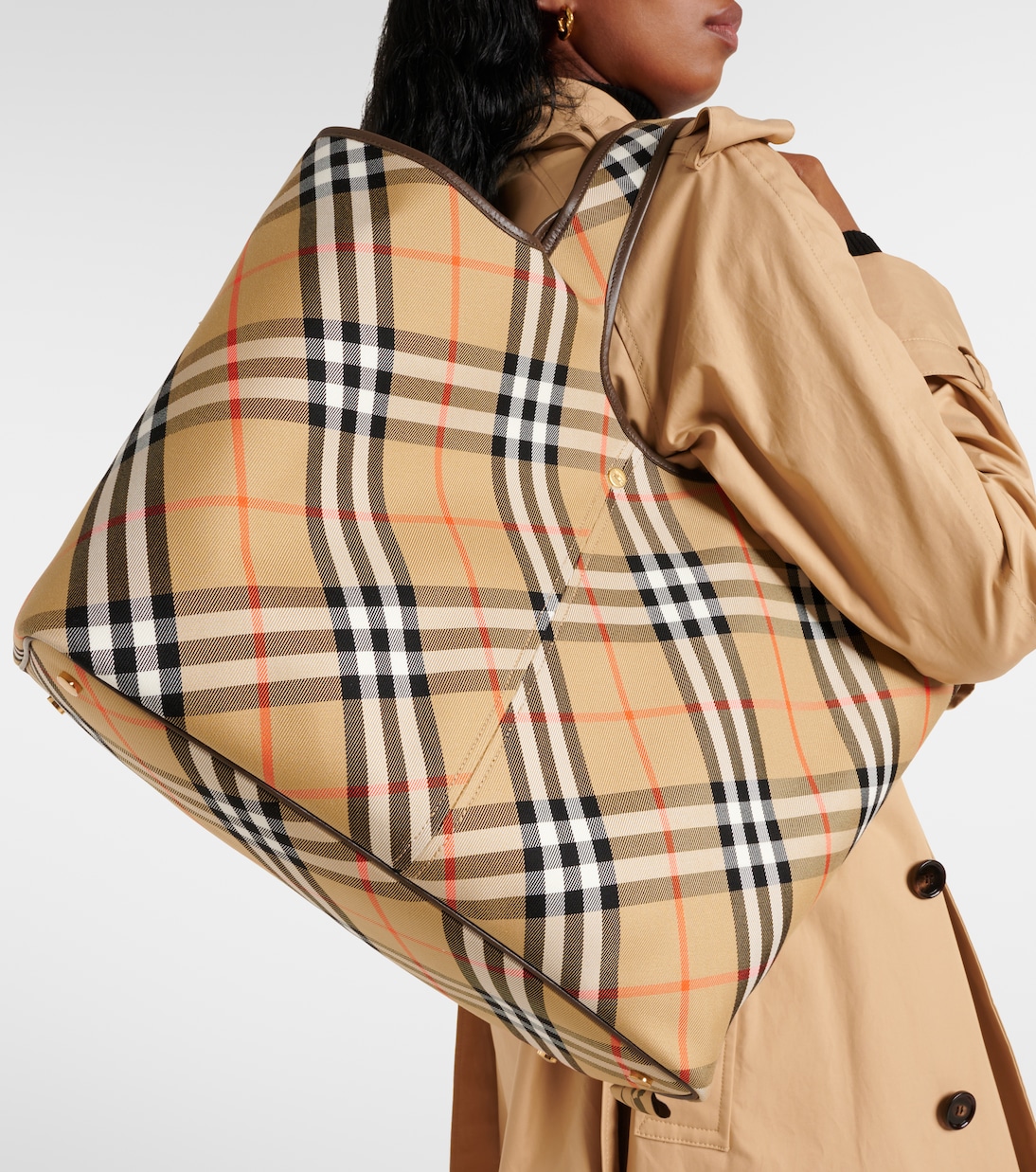 Borsa Medium in canvas Burberry Check  | Burberry