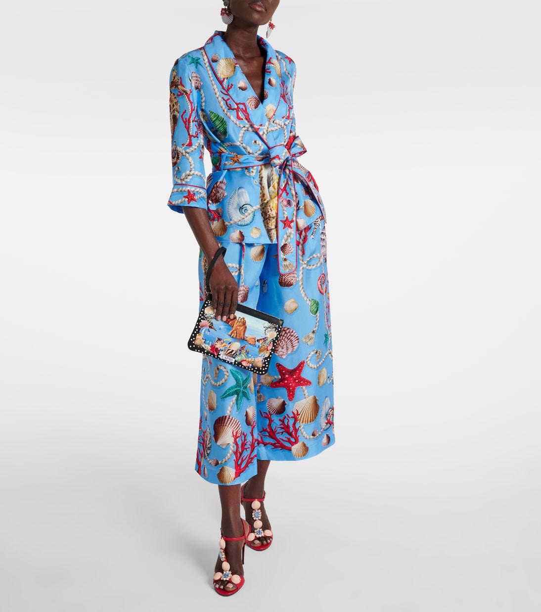 High-Rise Culottes Capri aus Seide | Dolce&Gabbana