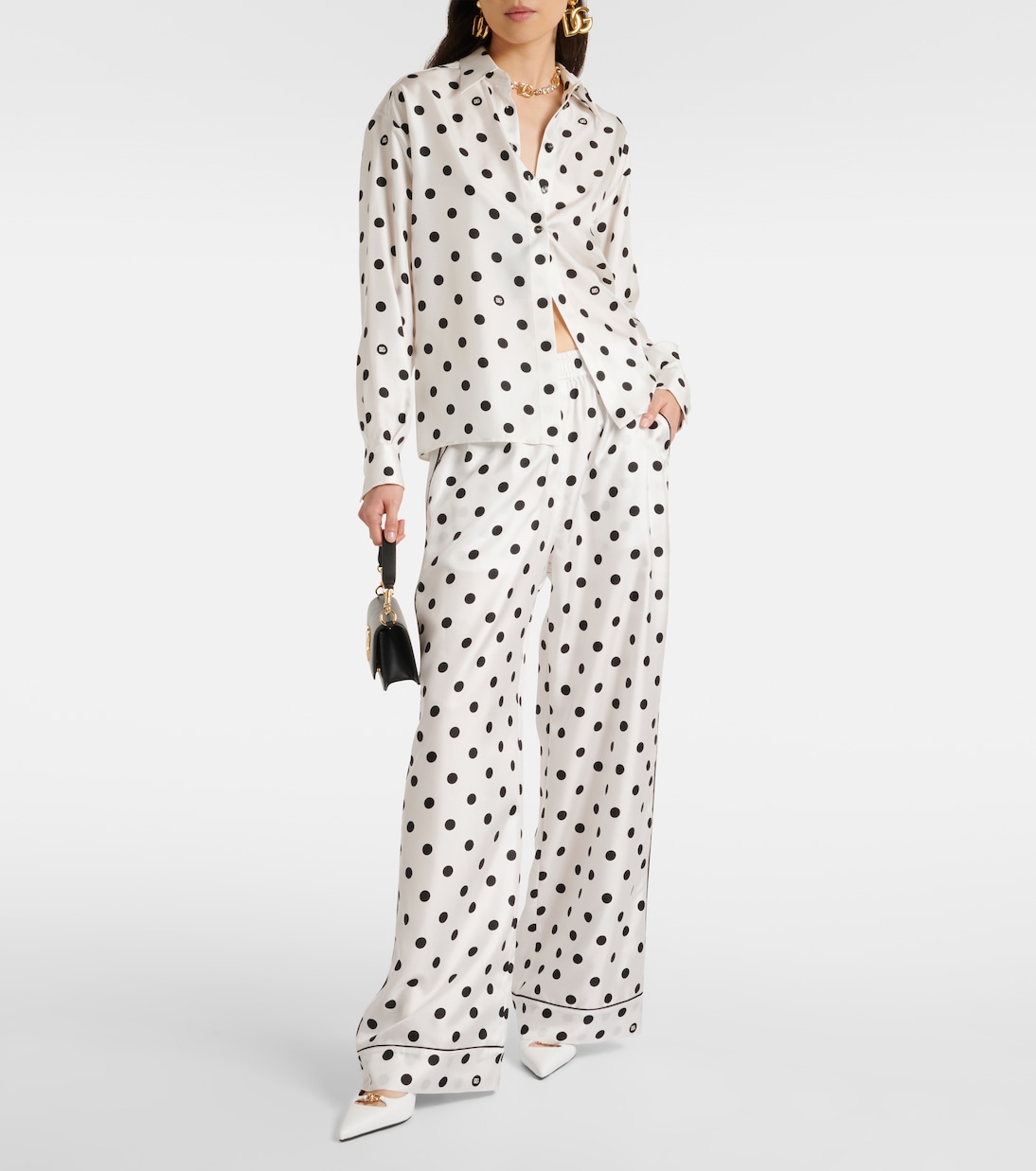 Pyjama-Hose aus Seiden-Twill | Dolce&Gabbana